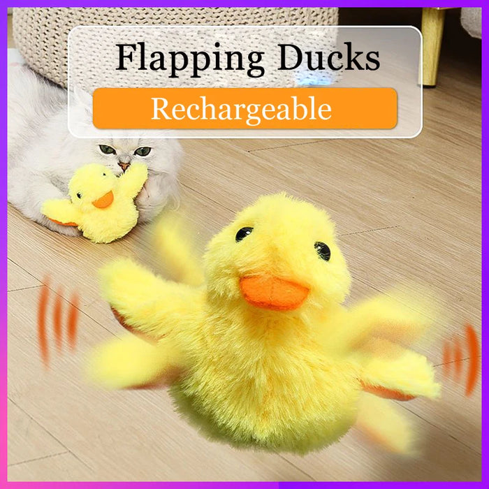 Flapping Duck Interactive Electric Cat Toy With Catnip Vibration Sensor KW Life Products