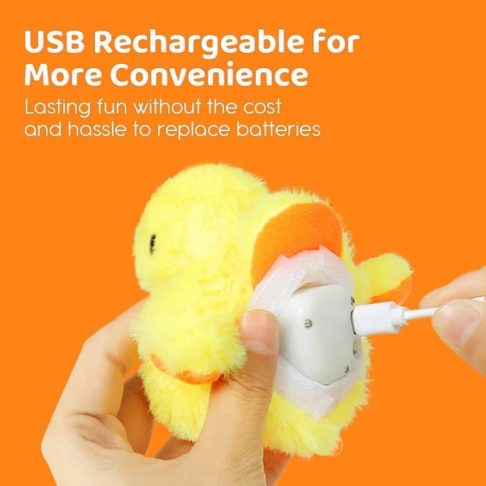 Flapping Duck Interactive Electric Cat Toy With Catnip Vibration Sensor KW Life Products