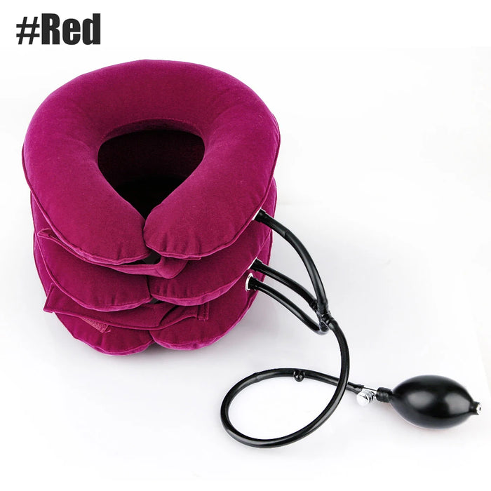 Red Cervical Neck Traction Pillow KW Life Products